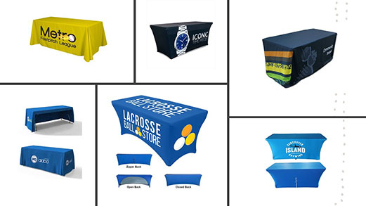 table covers promotional products